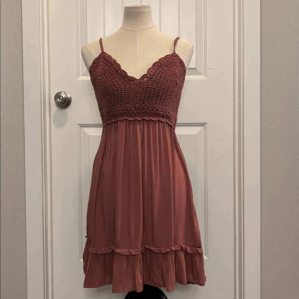 Blush Terracotta Spaghetti Strap Mini Dress